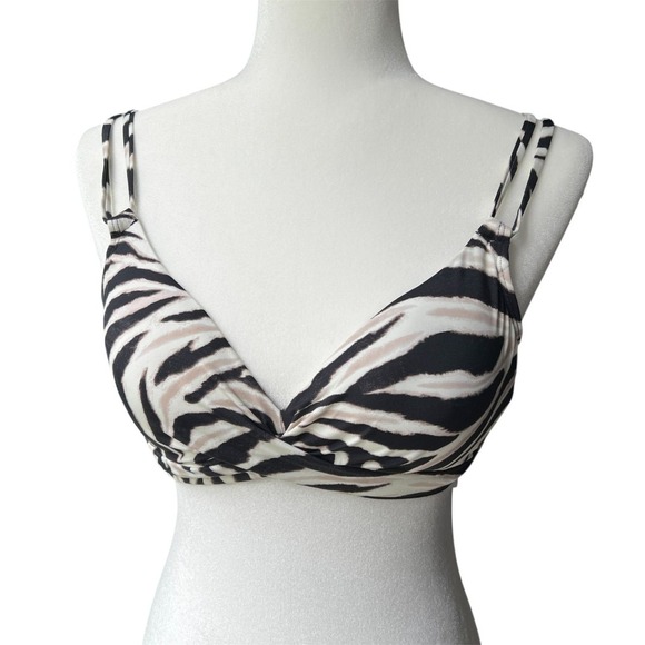 Lauren Ralph Lauren Other - LAUREN RALPH‎ LAUREN SWIM Top sz 8 M Double strap Zebra Bikini Animal